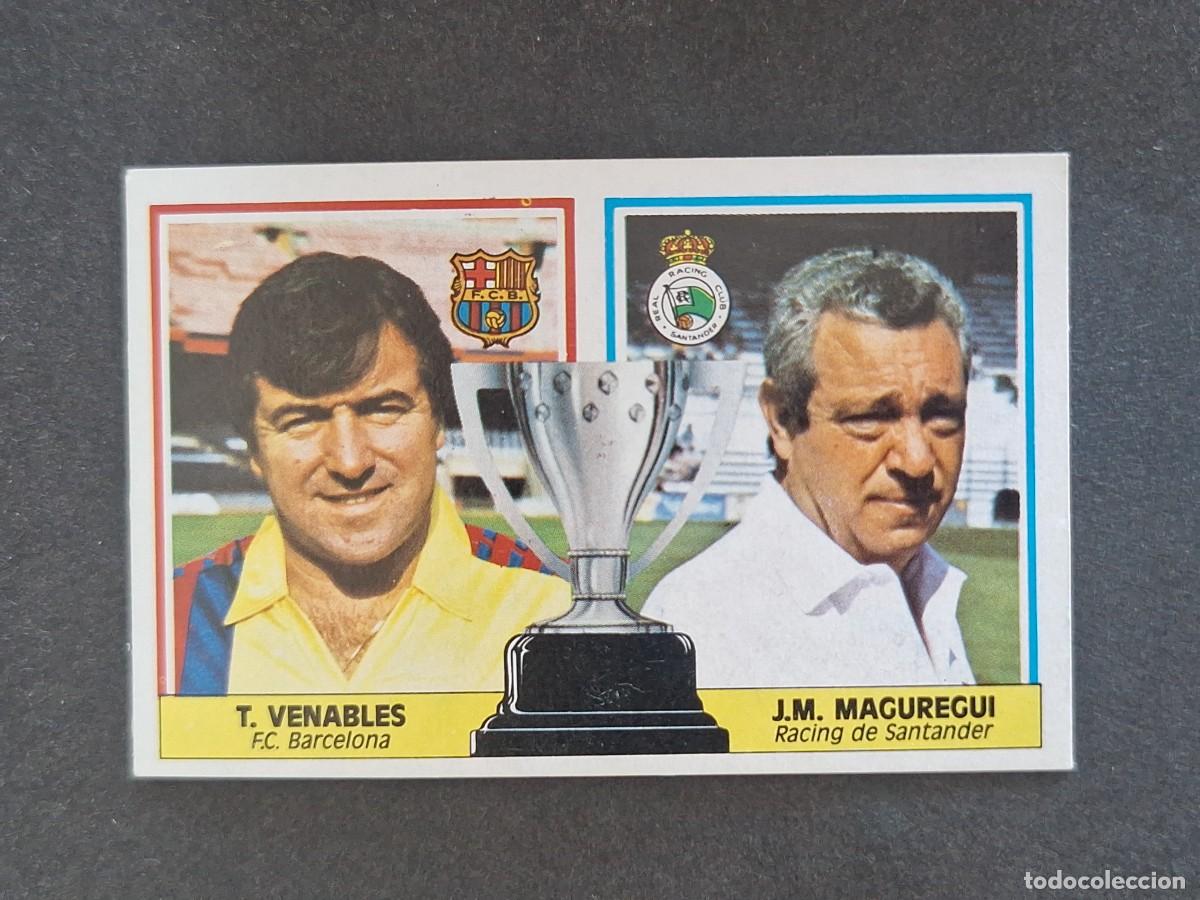 Cromos de f&uacute;tbol: L3 T. VENABLES - J. M. MAGUREGUI ENTRENADORES LIGA ESTE 1986 1987 86 87 NUNCA PEGADO SIN PEGAR