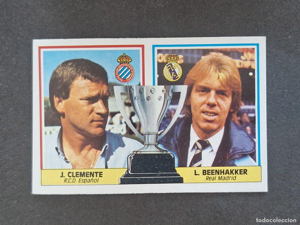 Cromos de f&uacute;tbol: L3 J. CLEMENTE - L. BEENHAKKER ENTRENADORES LIGA ESTE 1986 1987 86 87 NUNCA PEGADO SIN PEGAR
