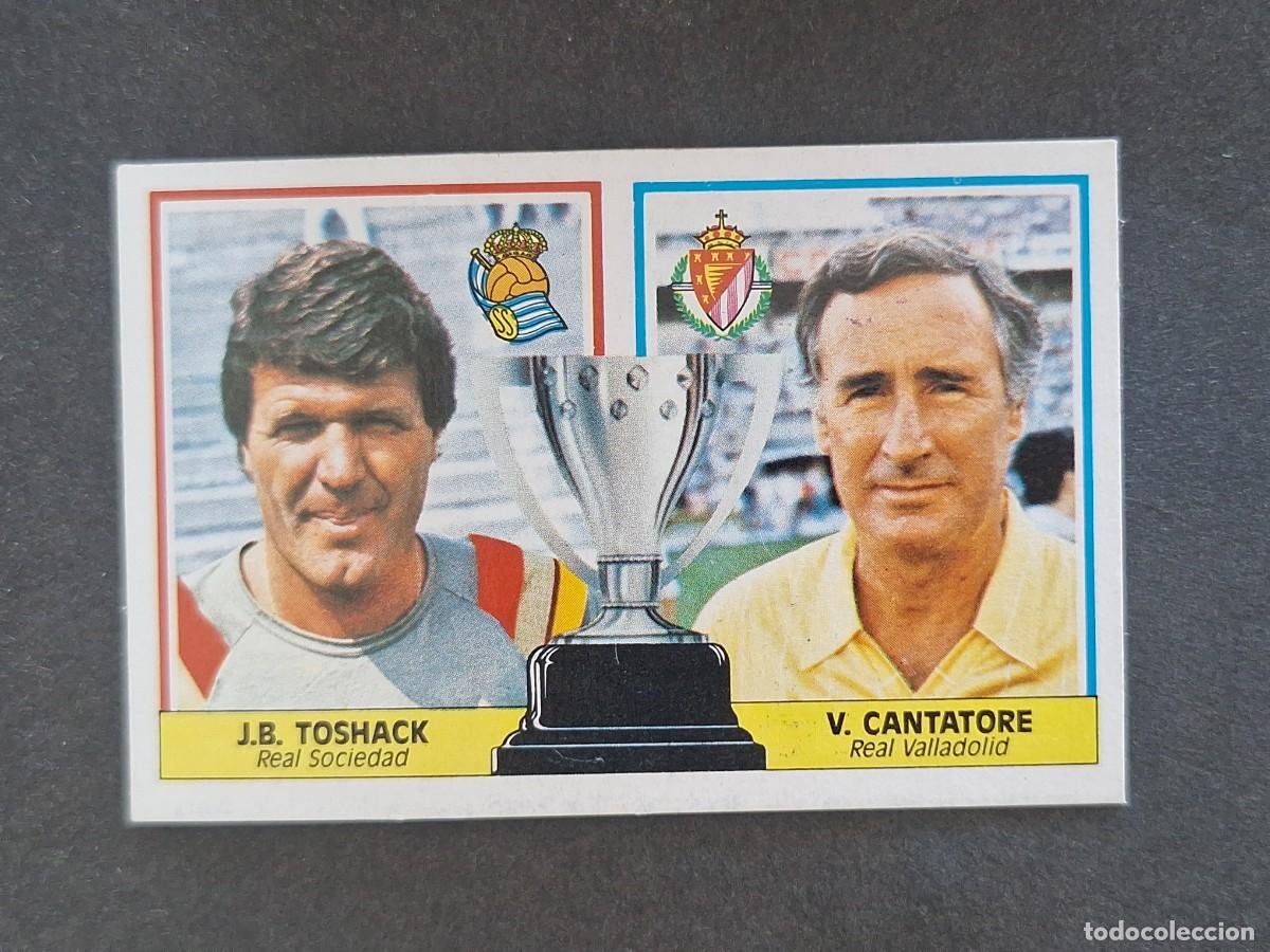 Cromos de f&uacute;tbol: L3 J. B. TOSHACK - V. CANTATORE ENTRENADORES LIGA ESTE 1986 1987 86 87 NUNCA PEGADO SIN PEGAR