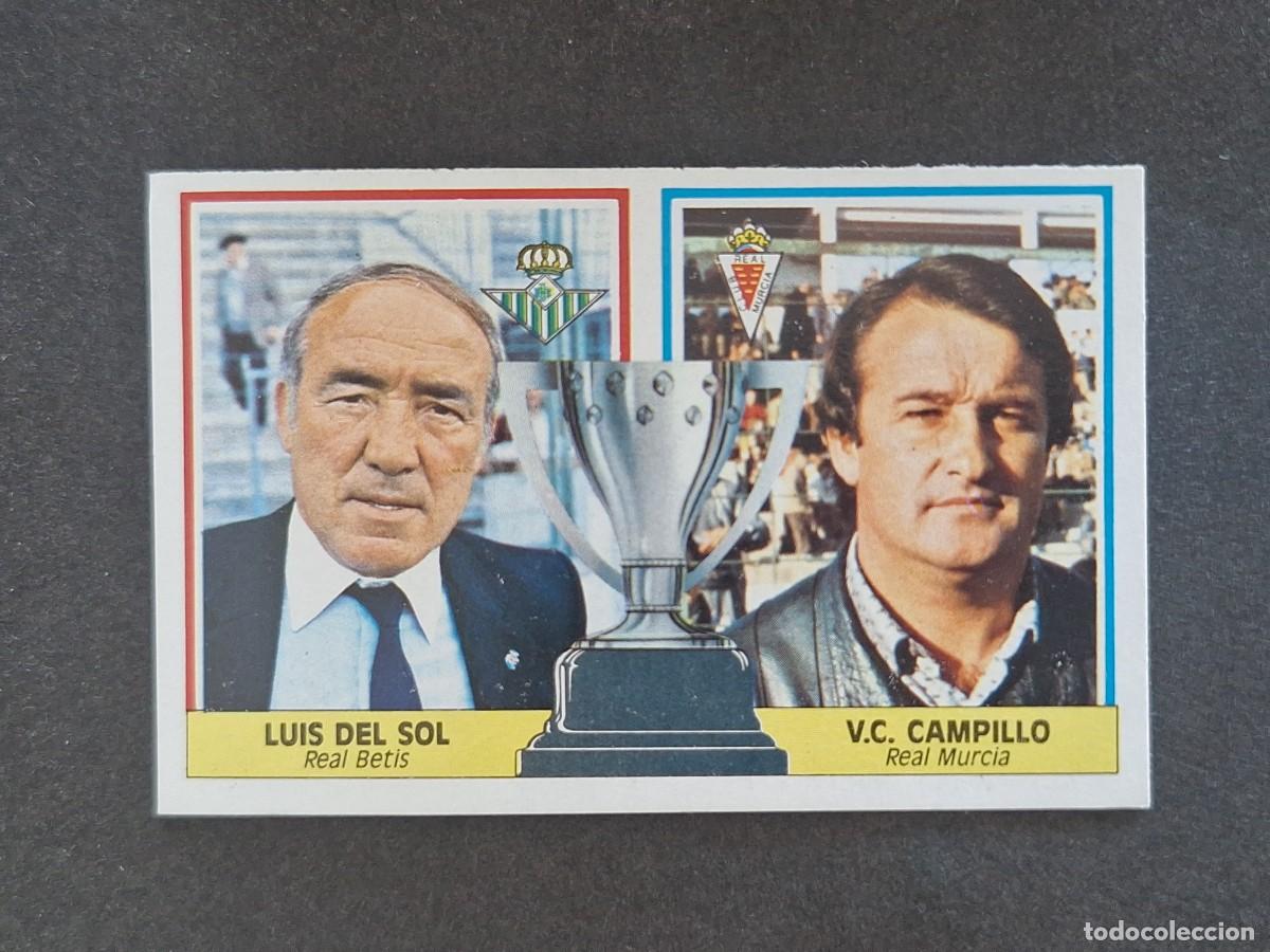 Cromos de f&uacute;tbol: L3 LUIS DEL SOL - V. C. CAMPILLO ENTRENADORES LIGA ESTE 1986 1987 86 87 NUNCA PEGADO SIN PEGAR