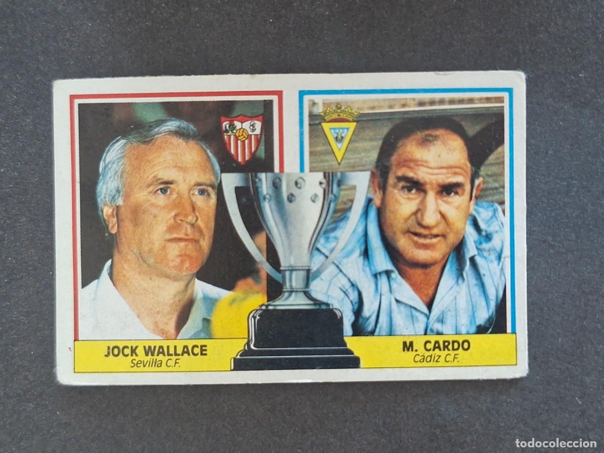Cromos de f&uacute;tbol: L3 JOCK WALLACE - M. CARDO ENTRENADORES LIGA ESTE 1986 1987 86 87 NUNCA PEGADO SIN PEGAR