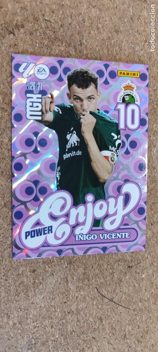 Cromos de f&uacute;tbol: MEGACRACKS 26/27 CARD ENJOY POWER I&Ntilde;IGO VICENTE RACING DE SANTANDER # 383P PANINI
