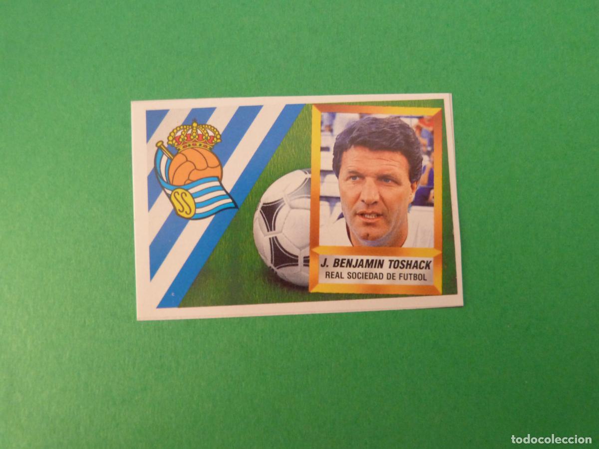Cromos de f&uacute;tbol: CROMO FUTBOL J. BENJAMIN TOSHACK REAL SOCIEDAD RECORTADO LIGA ESTE 1988-1989/88-89
