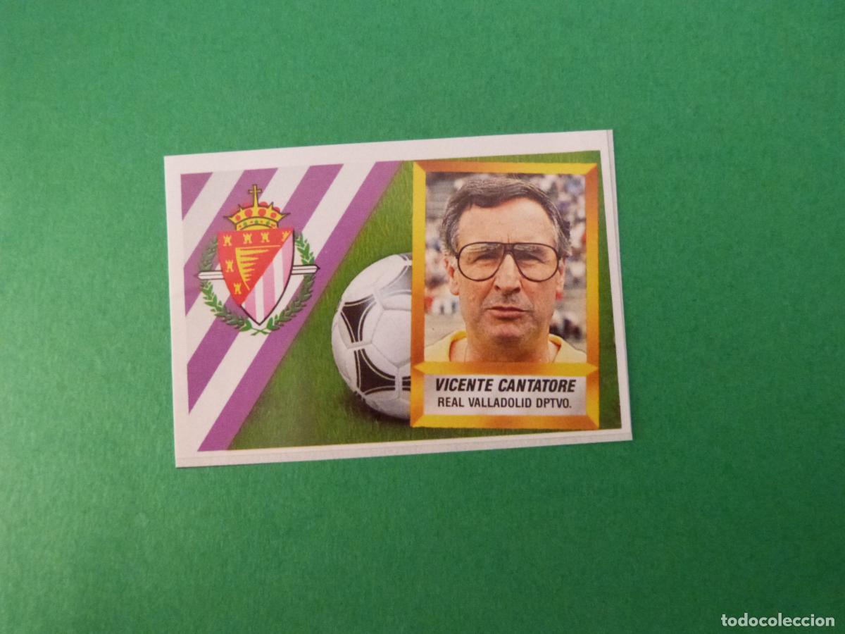 Cromos de f&uacute;tbol: CROMO FUTBOL VICENTE CANTATORE REAL VALLADOLID RECORTADO LIGA ESTE 1988-1989/88-89