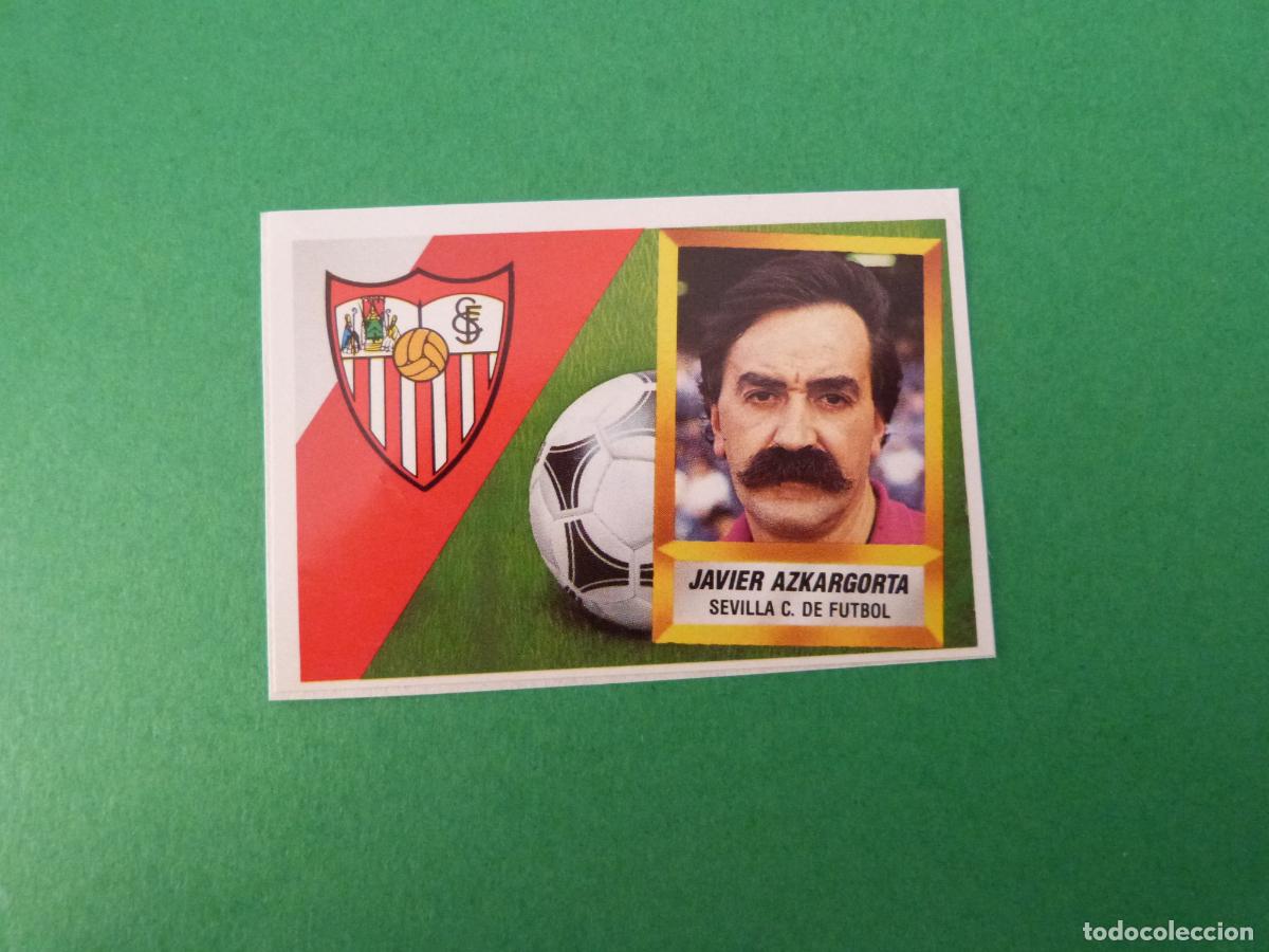 Cromos de f&uacute;tbol: CROMO FUTBOL JAVIER AZKARGORTA SEVILLA F.C. RECORTADO LIGA ESTE 1988-1989/88-89