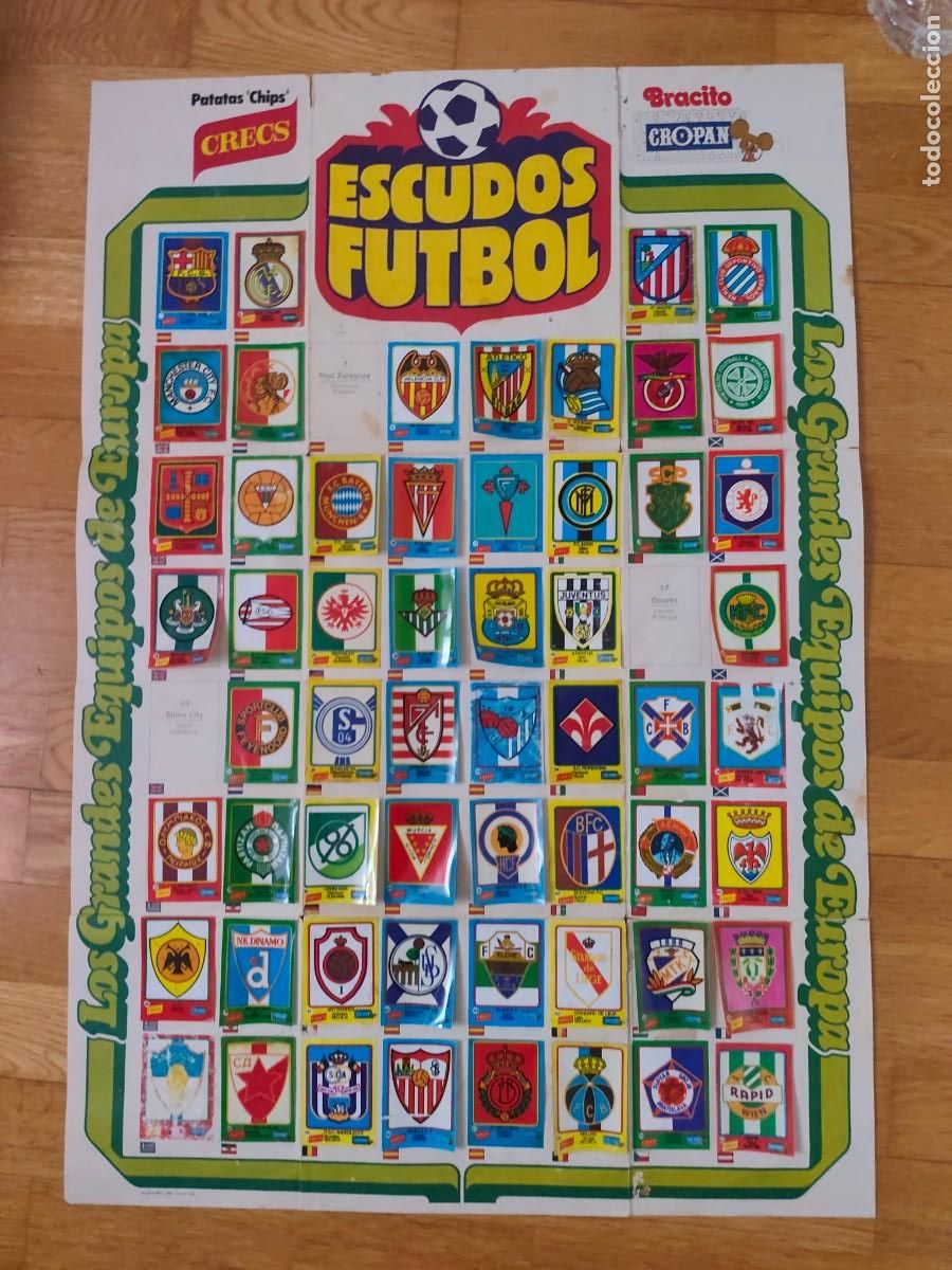 Cromos de Futebol: Poster &Aacute;lbum Escudos F&uacute;tbol Cropan Crecs Los Grandes Equipos de Europa 57 de 60 cromos