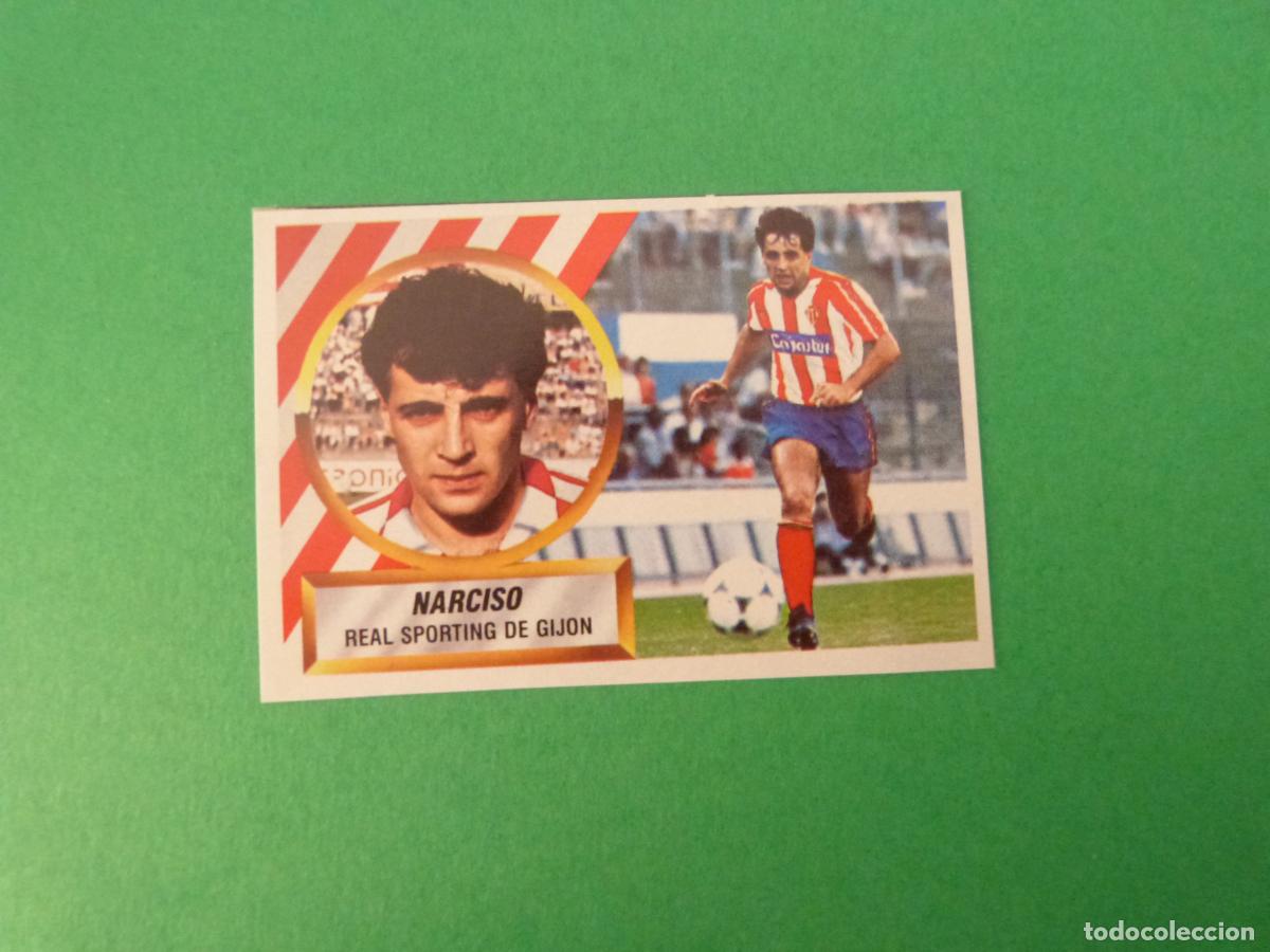 Cromos de f&uacute;tbol: CROMO FUTBOL NARCISO REAL SPORTING DE GIJON RECORTADO N&ordm; 16 LIGA ESTE 1988-1989/88-89