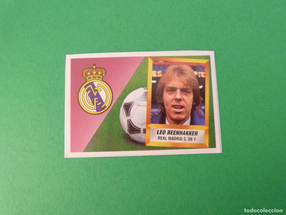 Fu&szlig;ball-Sticker: CROMO FUTBOL LEO BEENHAKKER REAL MADRID C.F. RECORTADO LIGA ESTE 1988-1989/88-89