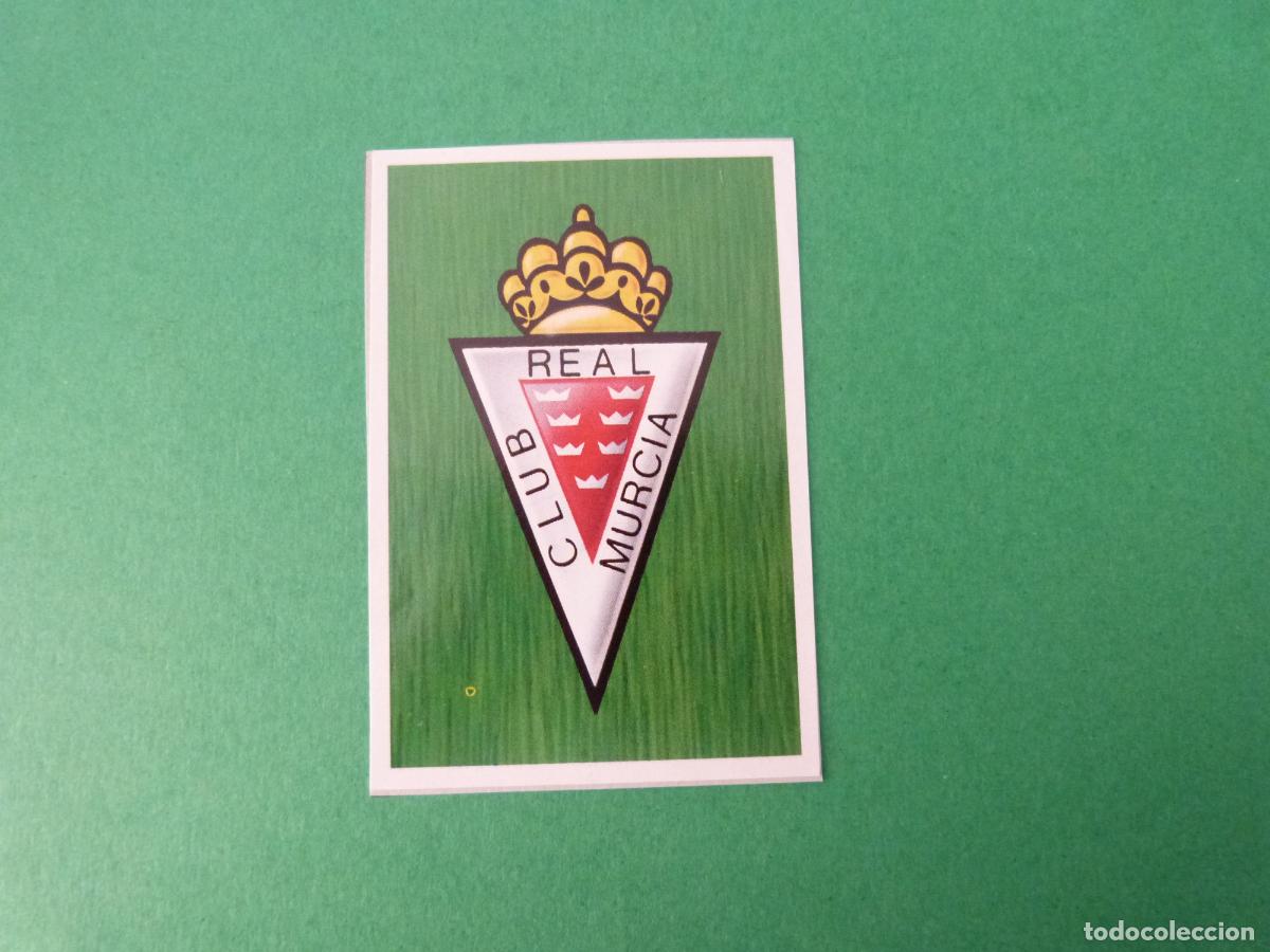 Cromos de f&uacute;tbol: CROMO FUTBOL ESCUDO REAL MURCIA C.F. RECORTADO LIGA ESTE 1988-1989/88-89