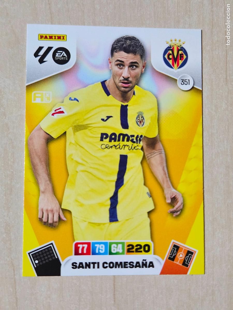 Cromos de f&uacute;tbol: FICHA N&ordm; 351 SANTI COMESA&Ntilde;A - ADRENALYN 25 26 - PANINI 2025 - 26 - CROMO - VILLARREAL