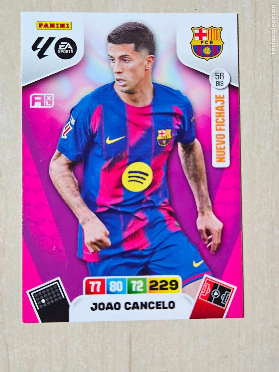 Cromos de f&uacute;tbol: FICHA N&ordm; BIS 58 JOAO CANCELO - ADRENALYN 25 26 - PANINI 2025 - 26 - CROMO - NUEVO FICHAJE