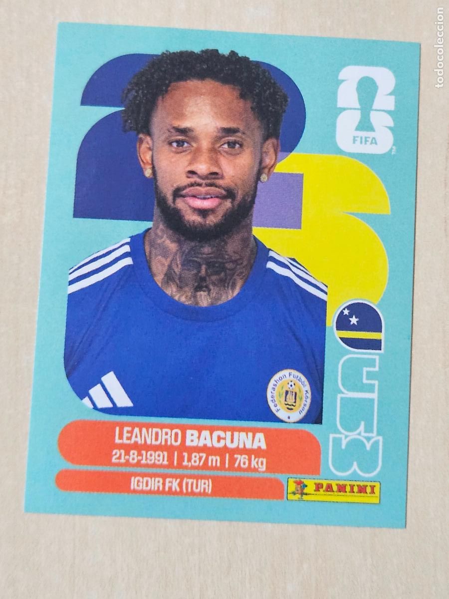 Cromos de f&uacute;tbol: CROMO CUW12 CUW 12 LEANDRO BACUNA - MUNDIAL FIFA WORLD CUP 2026 STICKER PANINI SIN PEGAR