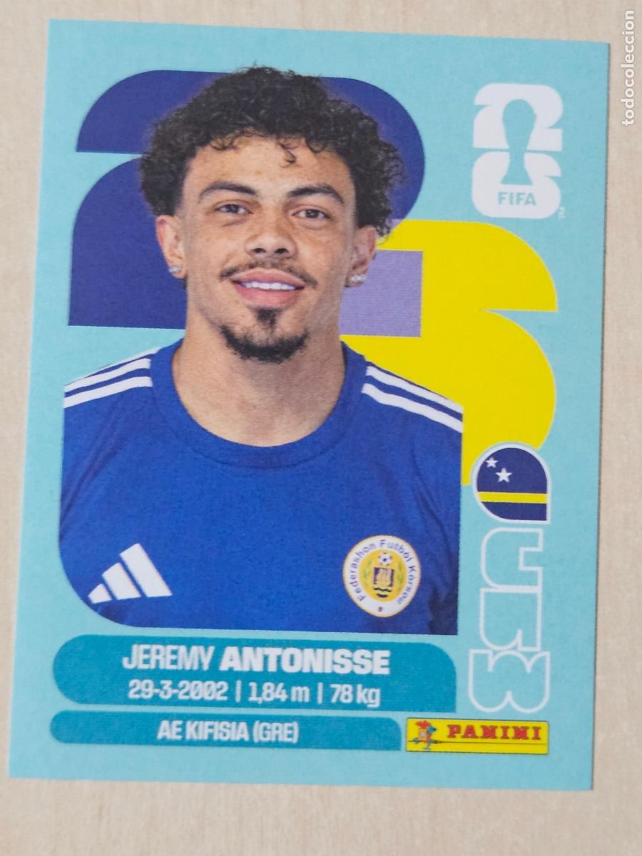 Cromos de f&uacute;tbol: CROMO CUW18 CUW 18 JEREMY ANTONISSE - MUNDIAL FIFA WORLD CUP 2026 STICKER PANINI SIN PEGAR