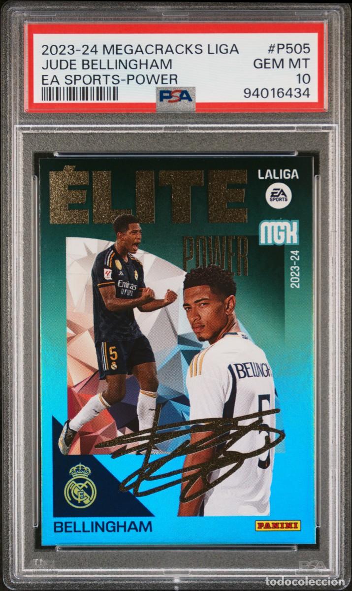 Cromos de f&uacute;tbol: Bellingham #P505 Real Madrid Panini Megacracks 2023 24 PSA 10