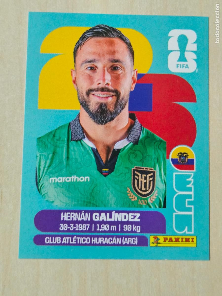 Cromos de f&uacute;tbol: CROMO ECU2 ECU 2 GALINDEZ ECUADOR - MUNDIAL FIFA WORLD CUP 2026 STICKER PANINI SIN PEGAR