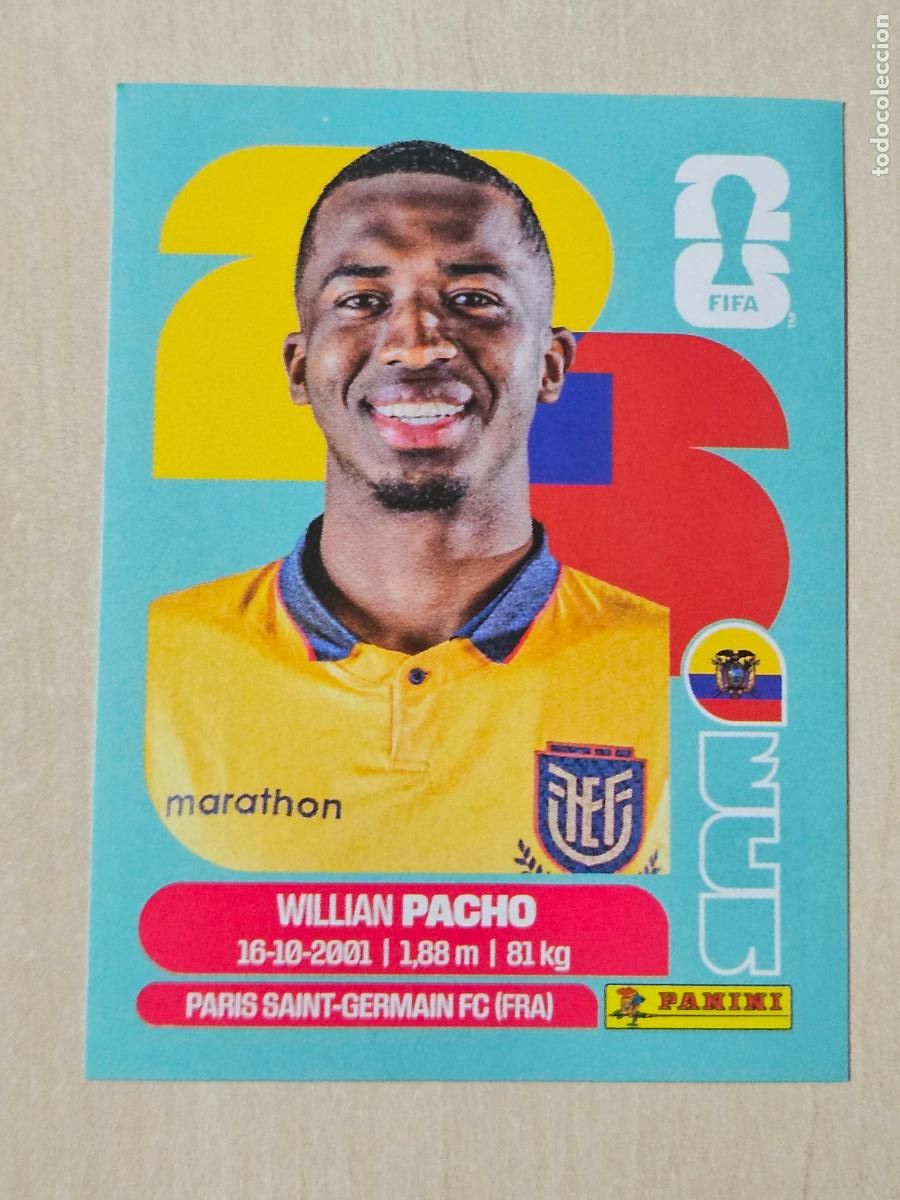 Cromos de f&uacute;tbol: CROMO ECU6 ECU 6 WILLIAN PACHO ECUADOR - MUNDIAL FIFA WORLD CUP 2026 STICKER PANINI SIN PEGAR