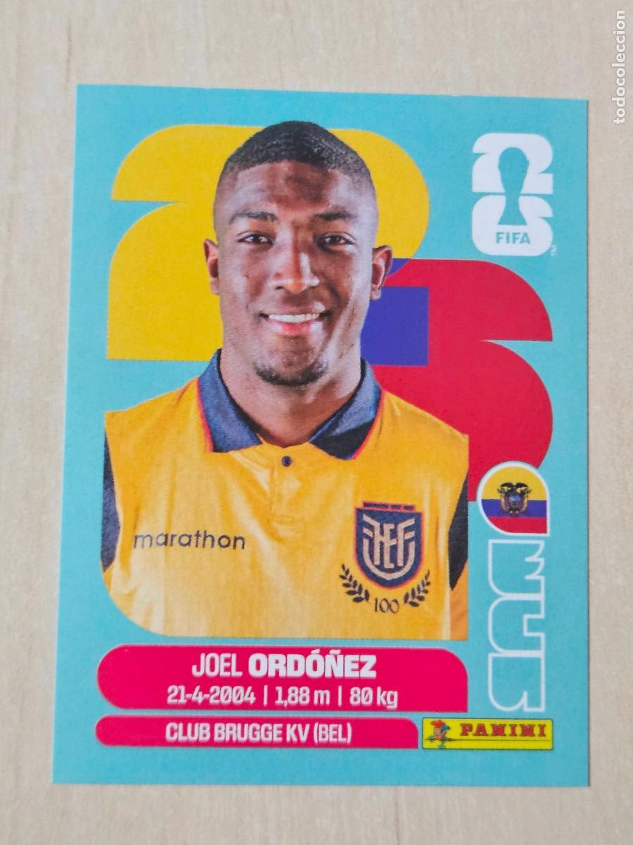 Cromos de f&uacute;tbol: CROMO ECU8 ECU 8 ORDO&Ntilde;EZ ECUADOR - MUNDIAL FIFA WORLD CUP 2026 STICKER PANINI SIN PEGAR