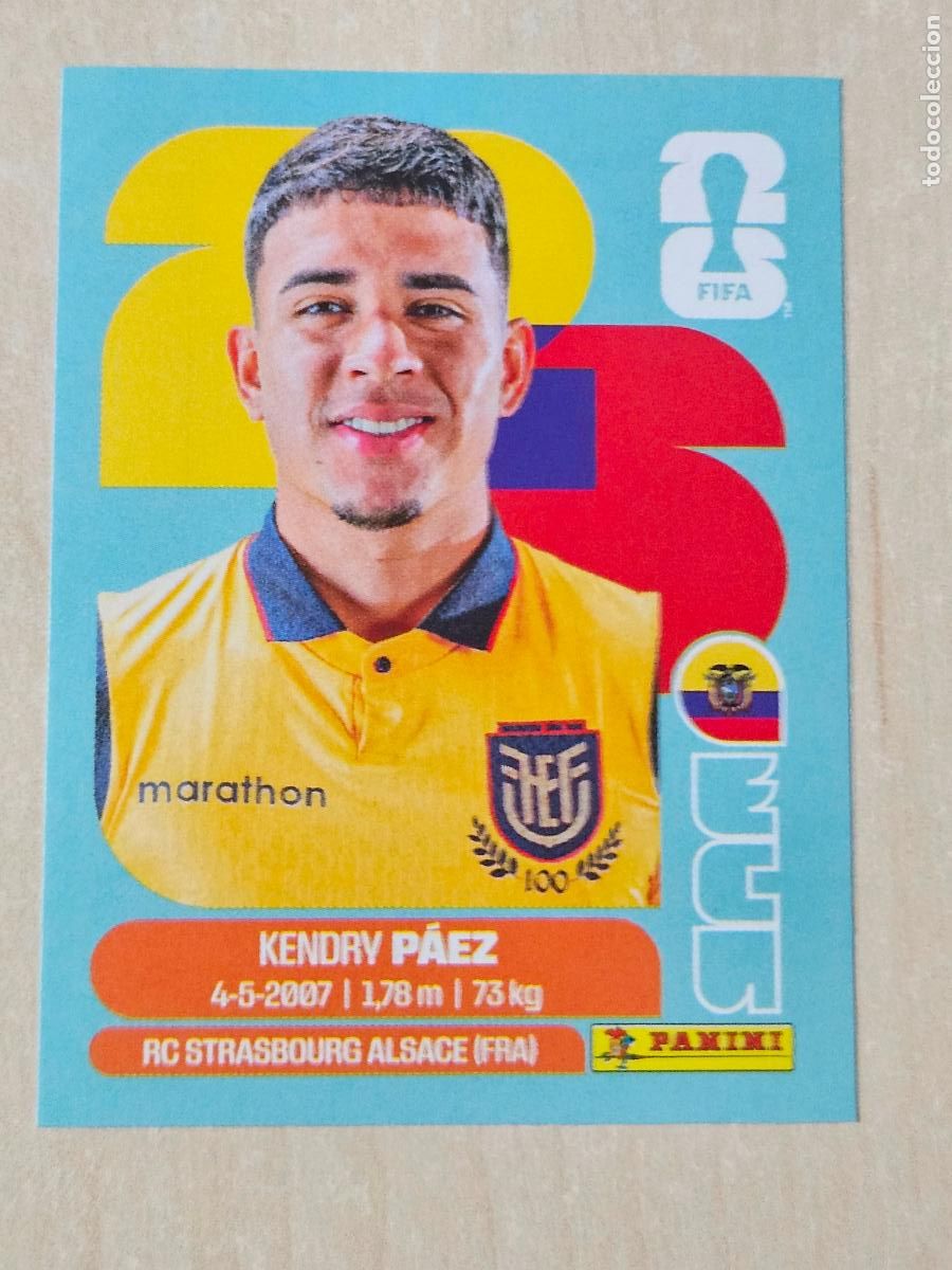 Cromos de f&uacute;tbol: CROMO ECU11 ECU 11 KENDRY PAEZ ECUADOR - MUNDIAL FIFA WORLD CUP 2026 STICKER PANINI SIN PEGAR