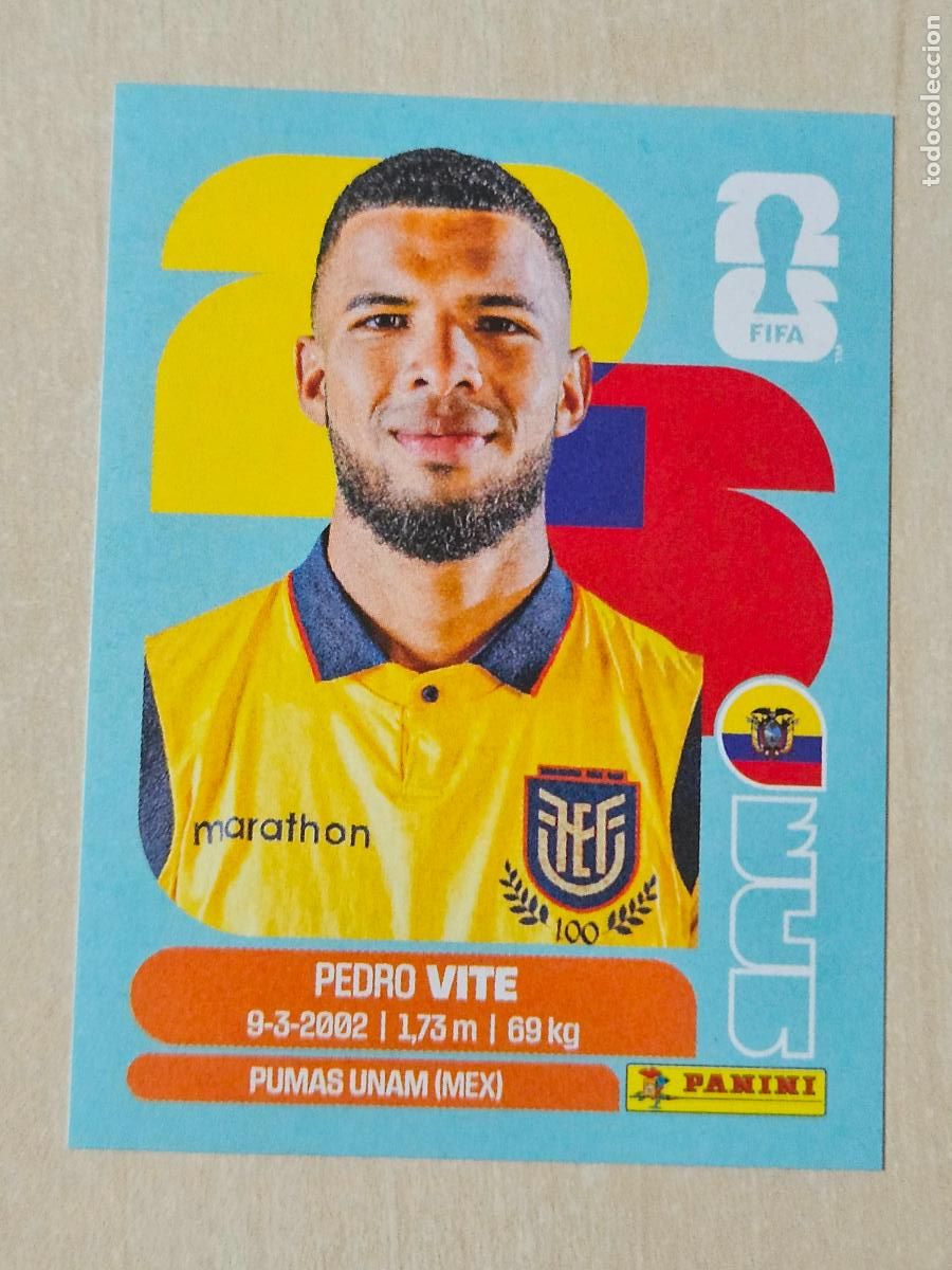 Cromos de f&uacute;tbol: CROMO ECU12 ECU 12 PEDRO VITE ECUADOR - MUNDIAL FIFA WORLD CUP 2026 STICKER PANINI SIN PEGAR