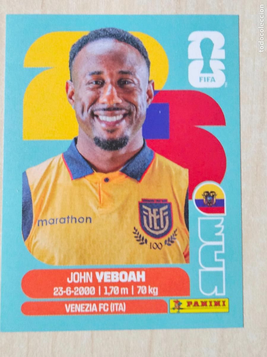Cromos de f&uacute;tbol: CROMO ECU14 ECU 14 JOHN VEBOAH ECUADOR - MUNDIAL FIFA WORLD CUP 2026 STICKER PANINI SIN PEGAR