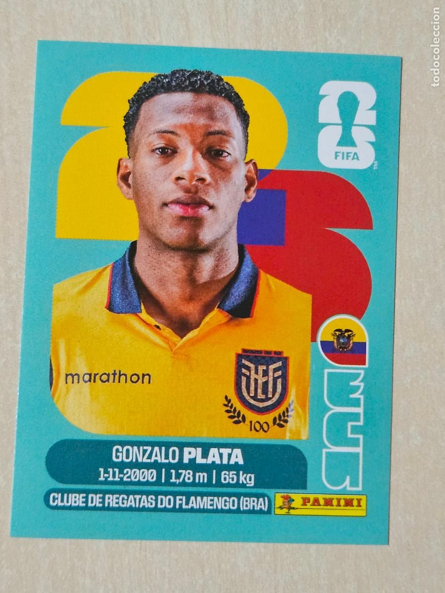 Cromos de f&uacute;tbol: CROMO ECU16 ECU 16 GONZALO PLATA ECUADOR - MUNDIAL FIFA WORLD CUP 2026 STICKER PANINI SIN PEGAR