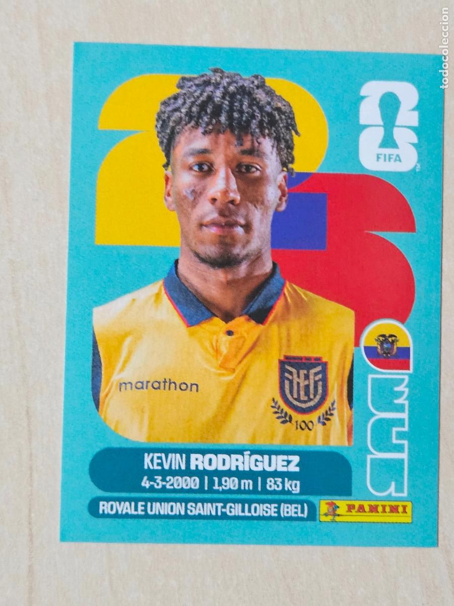 Cromos de f&uacute;tbol: CROMO ECU19 ECU 19 KEVIN RODRIGUEZ ECUADOR - MUNDIAL FIFA WORLD CUP 2026 STICKER PANINI SIN PEGAR