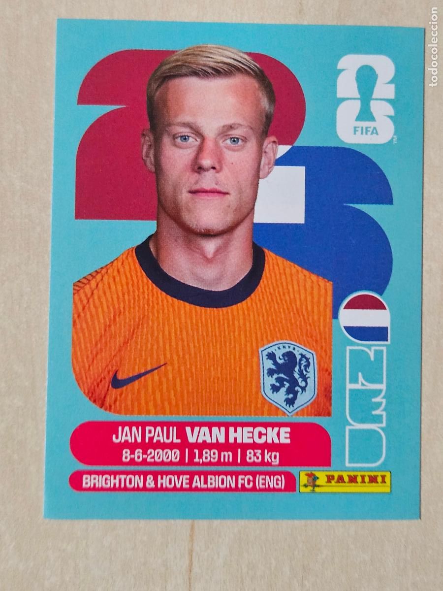Cromos de f&uacute;tbol: CROMO NED9 NED 9 VAN HECKE PAISES BAJOS - MUNDIAL FIFA WORLD CUP 2026 STICKER PANINI SIN PEGAR