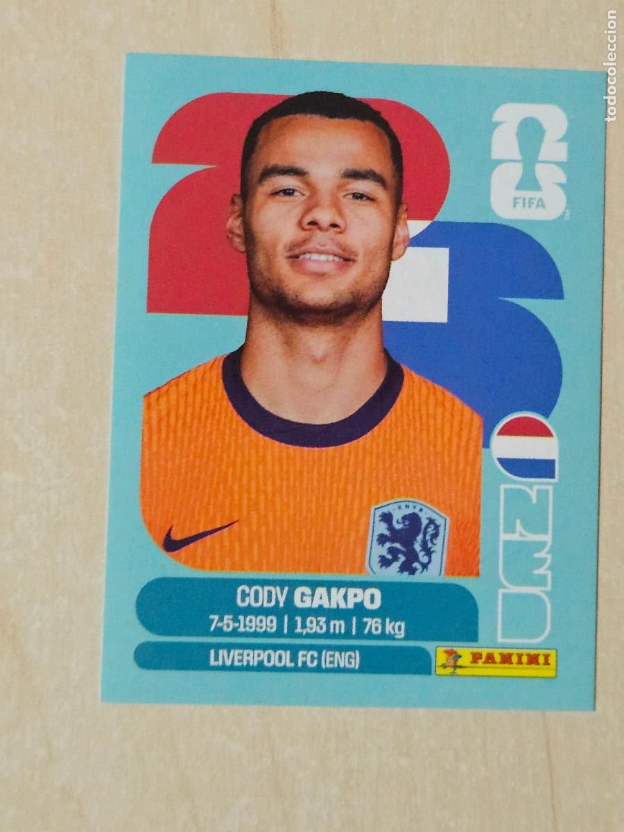 Cartes &agrave; collectionner de Football: CROMO NED20 NED 20 CODY GAKPO PAISES BAJOS - MUNDIAL FIFA WORLD CUP 2026 STICKER PANINI SIN PEGAR