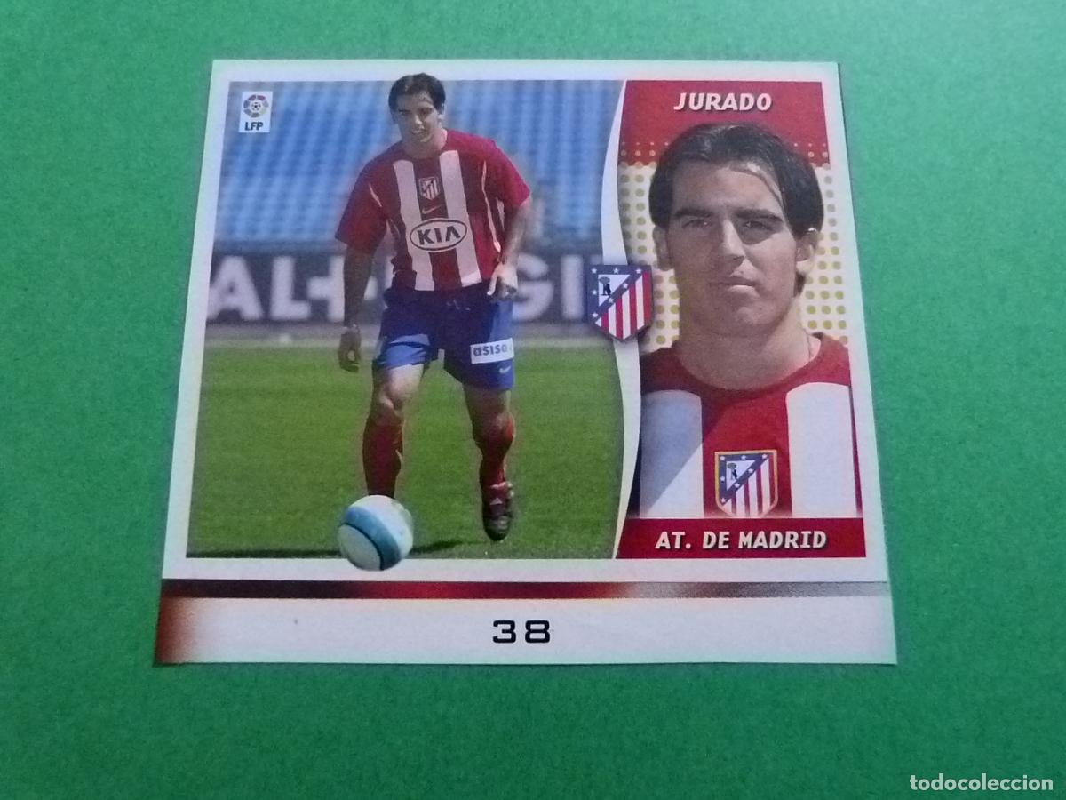 Figurine di Calcio: CROMO FUTBOL JURADO ATLETICO DE MADRID RECORTADO FICHAJE N&ordm; 38 LIGA ESTE 2006-2007/06-07