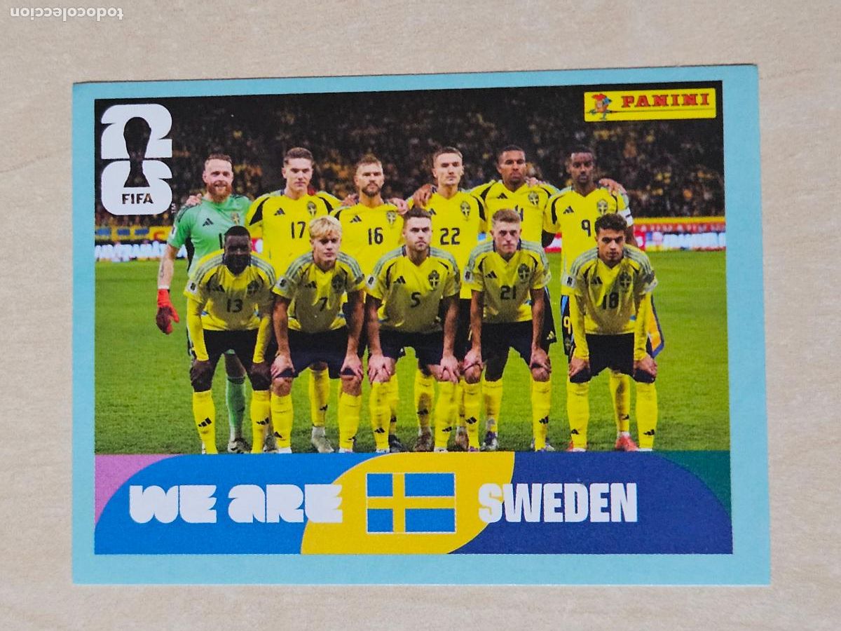 Figurine di Calcio: CROMO SWE13 SWE 13 ALINEACION SUECIA - MUNDIAL FIFA WORLD CUP 2026 STICKER PANINI SIN PEGAR