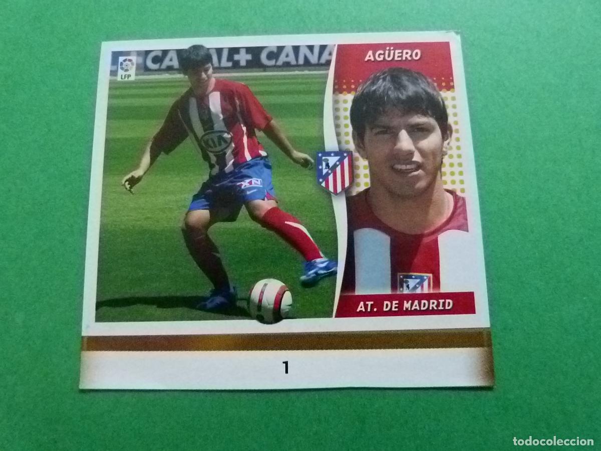 Cromos de f&uacute;tbol: CROMO FUTBOL KUN AG&Uuml;ERO ATLETICO DE MADRID RECORTADO FICHAJE N&ordm; 1 LIGA ESTE 2006-2007/06-07