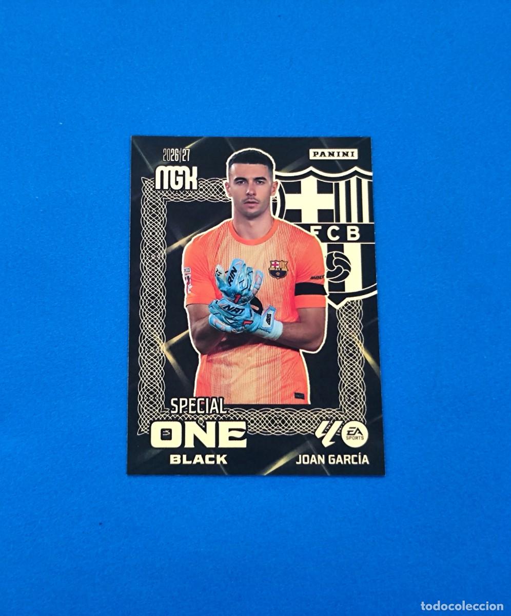 Cromos de f&uacute;tbol: Megacracks 2026 2027 / 26 27 Special One Black Joan Garc&iacute;a Barcelona