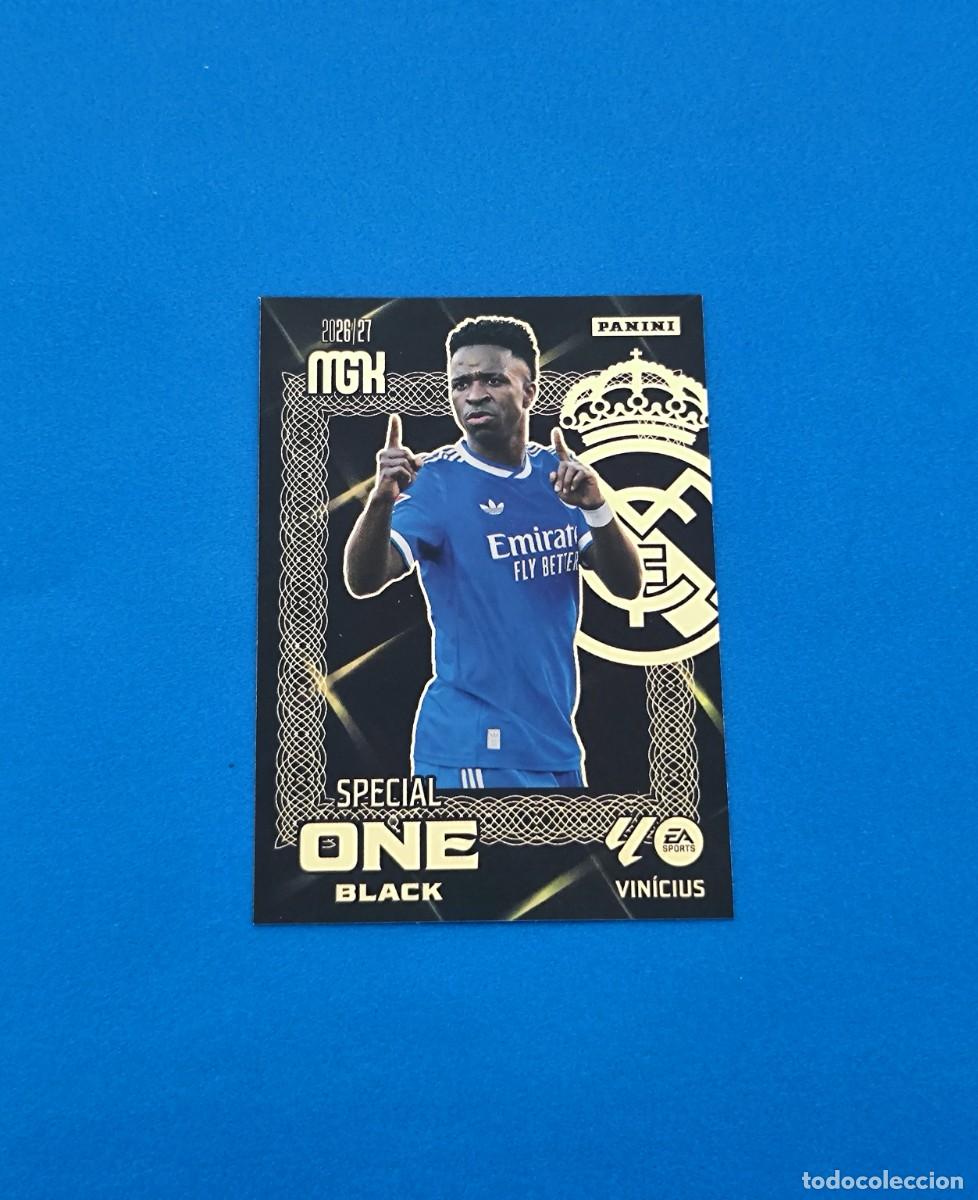 Cromos de f&uacute;tbol: Megacracks 2026 2027 / 26 27 Special One Black Vinicius Real Madrid