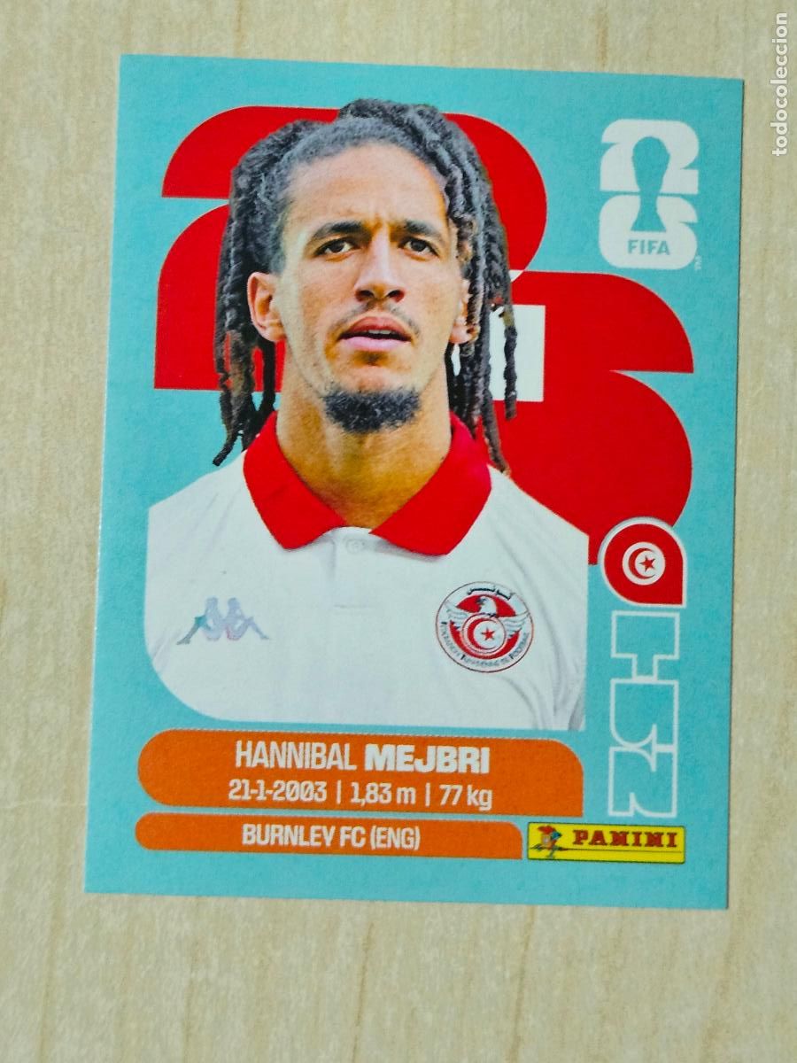 Cromos de f&uacute;tbol: CROMO TUN14 TUN 14 HANNIBAL MEJBRI TUNEZ - MUNDIAL FIFA WORLD CUP 2026 STICKER PANINI SIN PEGAR