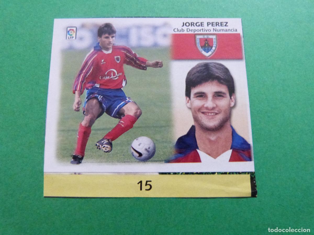 Cromos de f&uacute;tbol: CROMO FUTBOL JORGE PEREZ C.D. NUMANCIA RECORTADO FICHAJE N&ordm; 15 LIGA ESTE 1999-2000/99-00