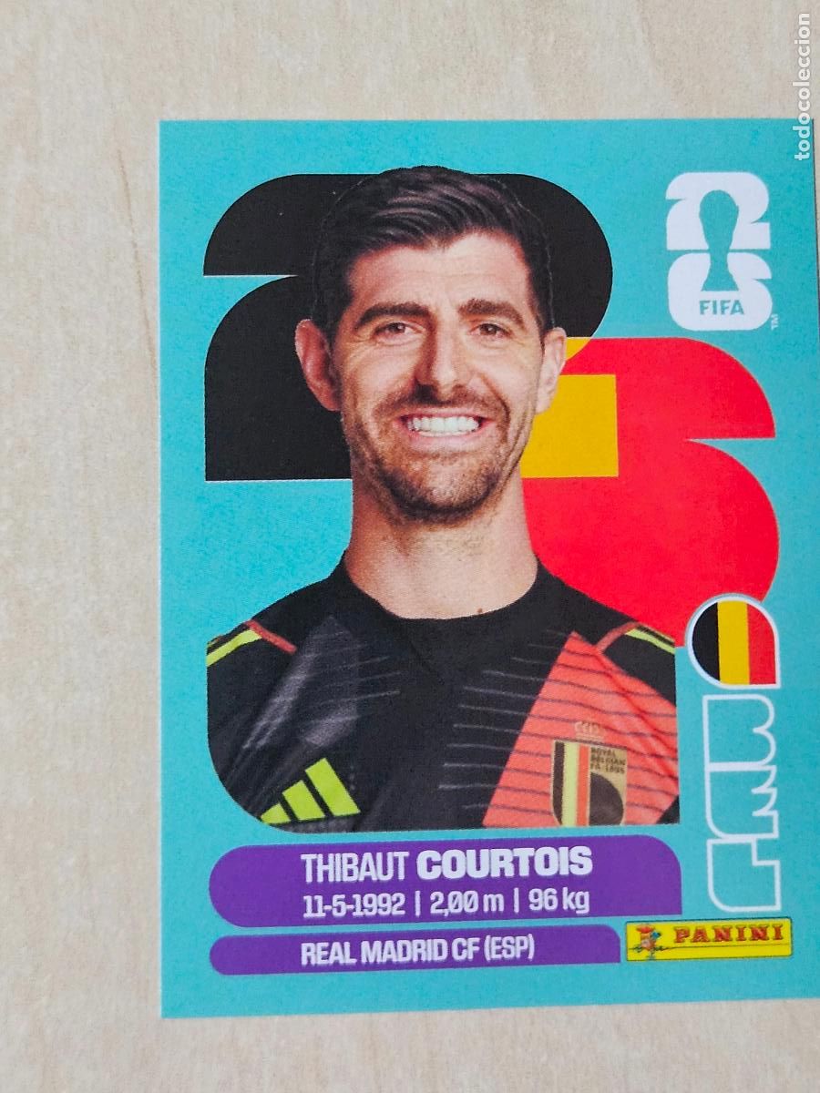 Cromos de f&uacute;tbol: CROMO BEL2 BEL 2 COURTOIS BELGICA - MUNDIAL FIFA WORLD CUP 2026 STICKER PANINI SIN PEGAR