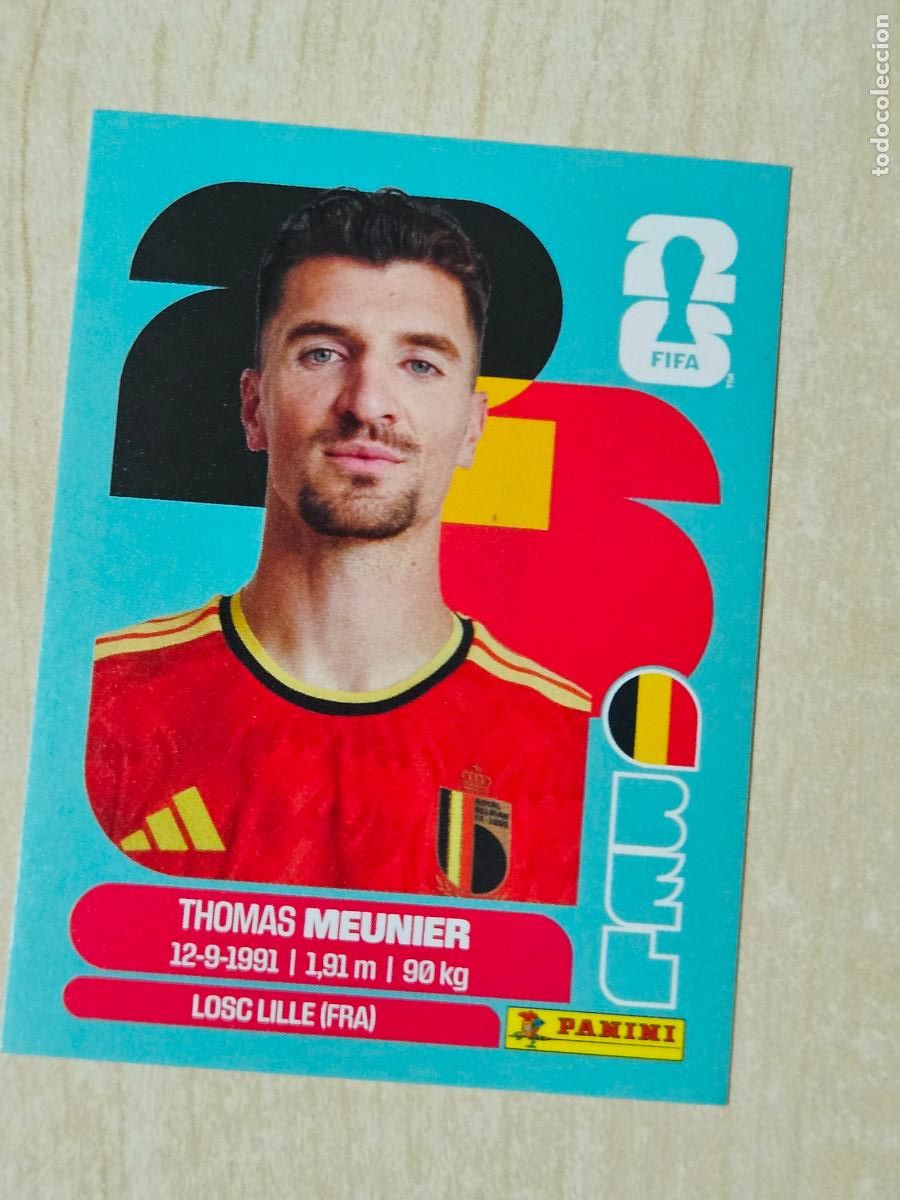 Cromos de f&uacute;tbol: CROMO BEL8 BEL 8 MEUNIER BELGICA - MUNDIAL FIFA WORLD CUP 2026 STICKER PANINI SIN PEGAR