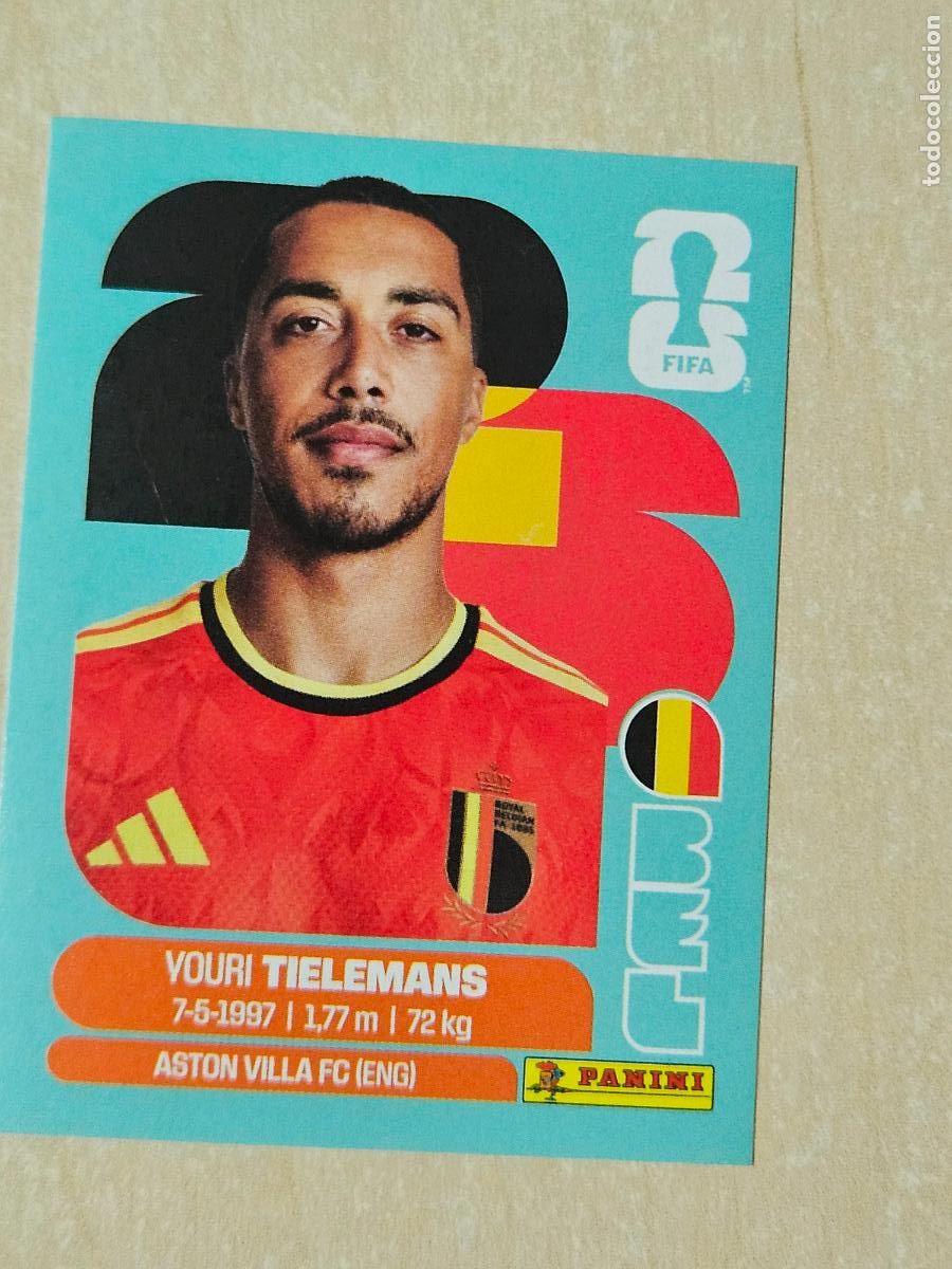 Football Stickers: CROMO BEL9 BEL 9 TIELEMANS BELGICA - MUNDIAL FIFA WORLD CUP 2026 STICKER PANINI SIN PEGAR