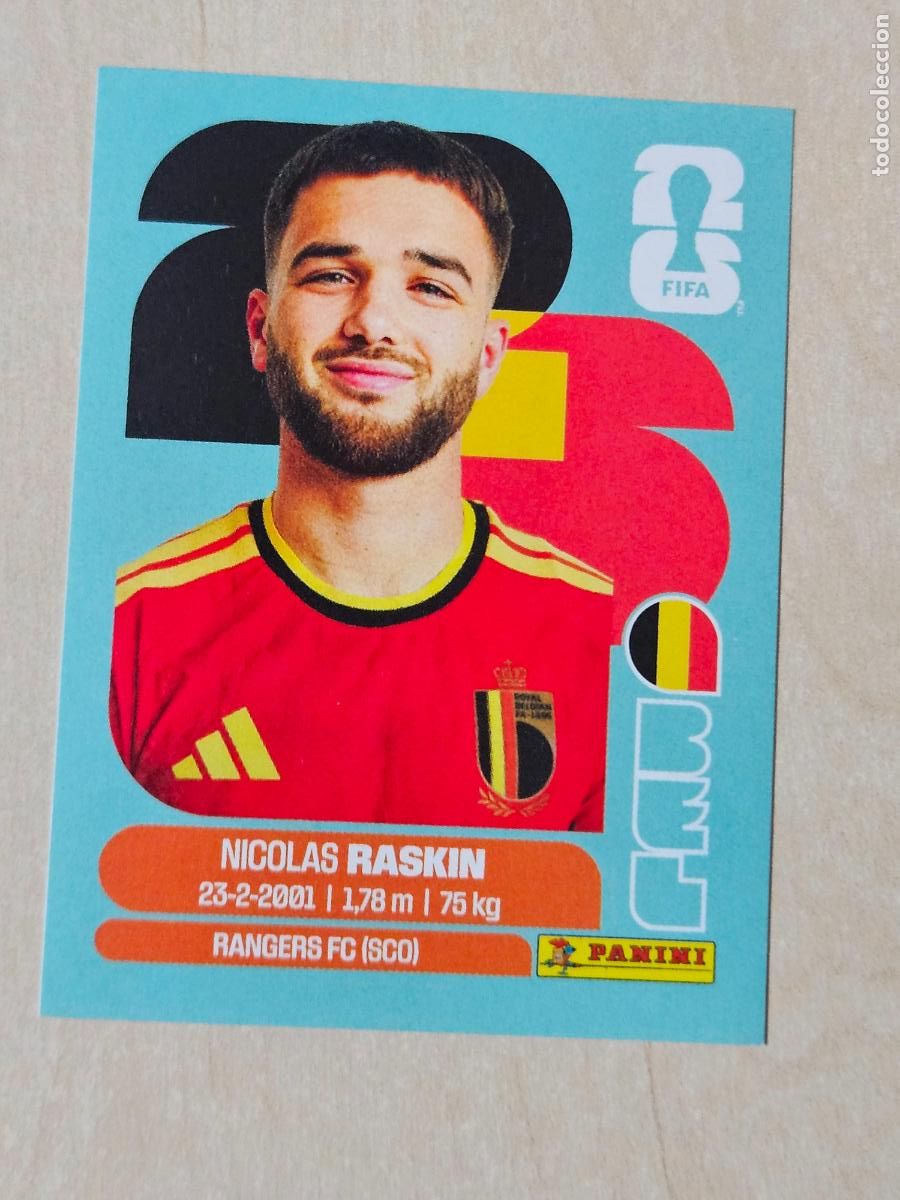 Fu&szlig;ball-Sticker: CROMO BEL11 BEL 11 RASKIN BELGICA - MUNDIAL FIFA WORLD CUP 2026 STICKER PANINI SIN PEGAR