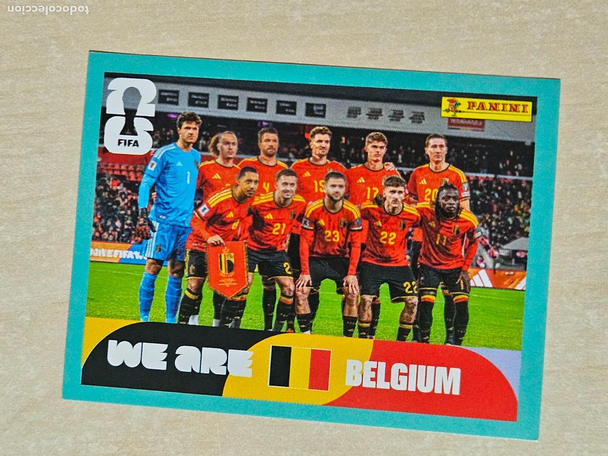 Football Stickers: CROMO BEL13 BEL 13 ALINEACION BELGICA - MUNDIAL FIFA WORLD CUP 2026 STICKER PANINI SIN PEGAR