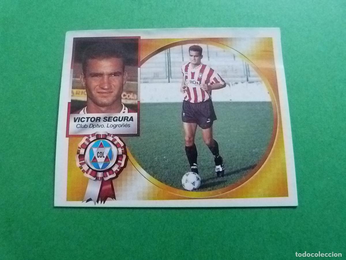 Cromos de f&uacute;tbol: CROMO FUTBOL VICTOR SEGURA C.D. LOGRO&Ntilde;ES COLOCA VENTANILLA LIGA ESTE 1994-1995/94-95