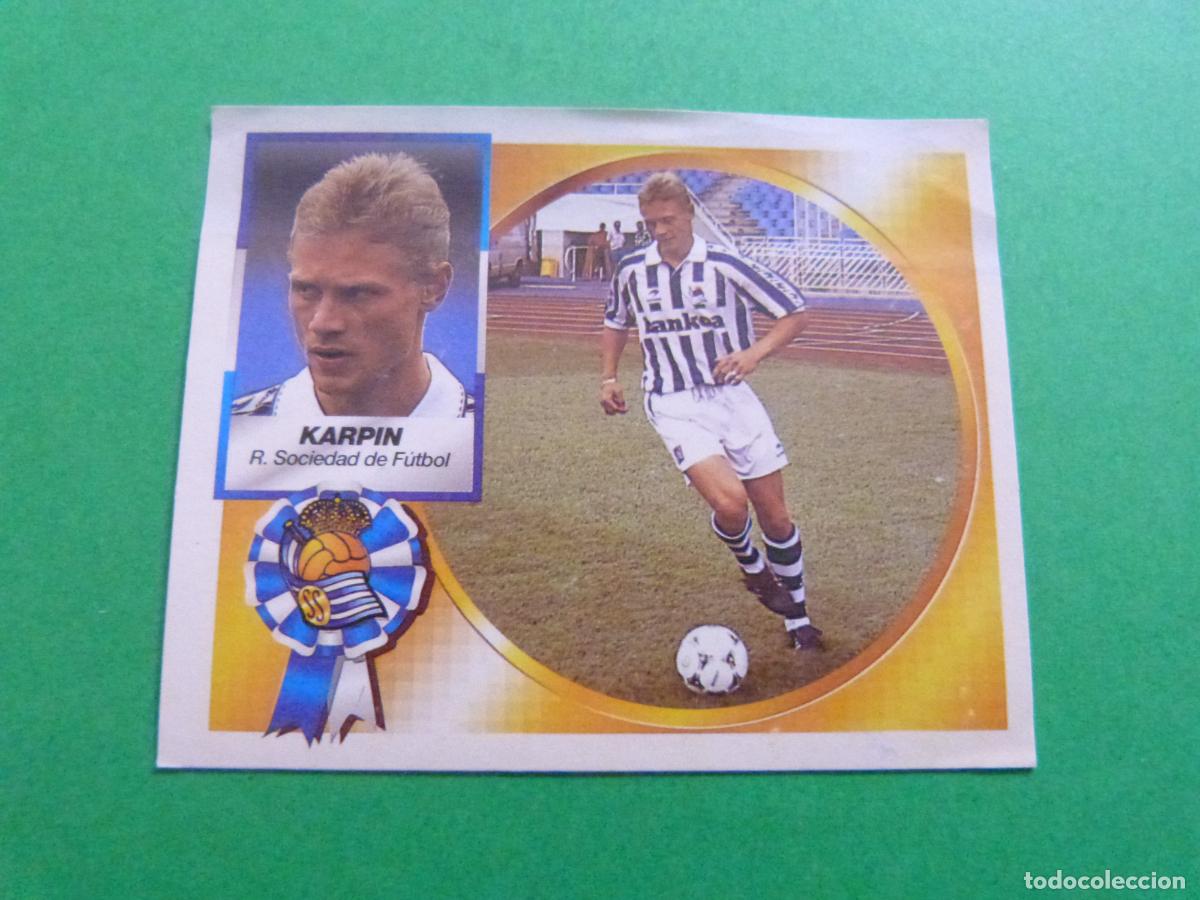 Cromos de f&uacute;tbol: CROMO FUTBOL KARPIN REAL SOCIEDAD COLOCA VENTANILLA LIGA ESTE 1994-1995/94-95