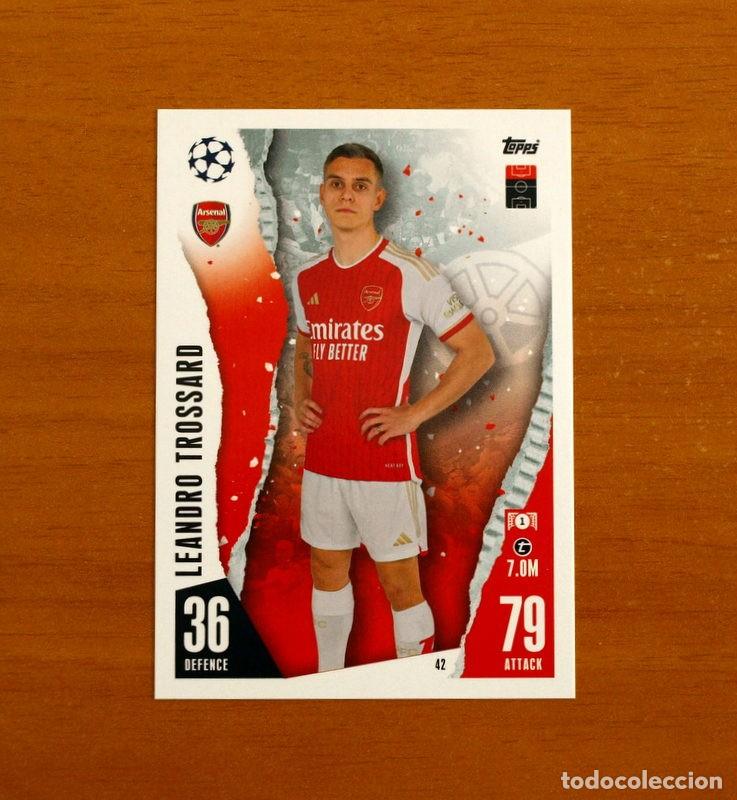 Cromos de f&uacute;tbol: Arsenal FC - N&ordm; 42 Leandro Trossard - Topps Match Attax Trading Card Game 2023-2024-23-24