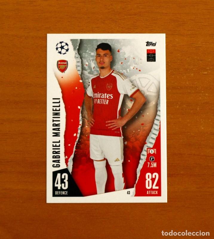 Figurine di Calcio: Arsenal FC - N&ordm; 43 Gabriel Martinelli - Topps Match Attax Trading Card Game 2023-2024-23-24