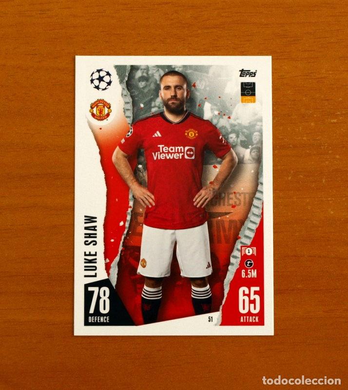 Cromos de Futebol: Manchester United - N&ordm; 51 Luke Shaw - Topps Match Attax Trading Card Game 2023-2024-23-24