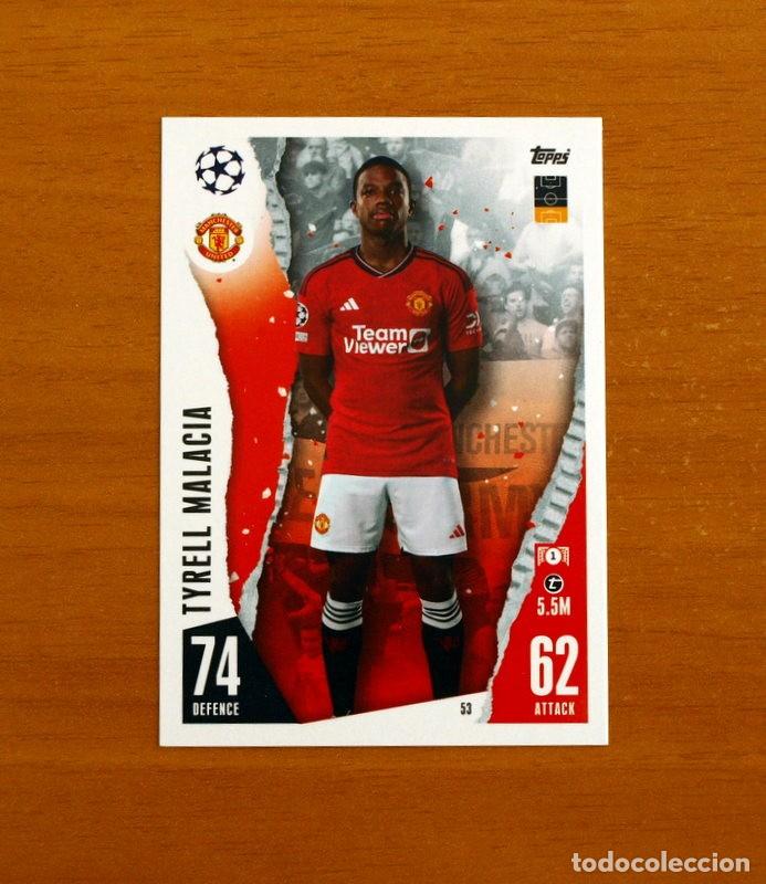 Cromos de f&uacute;tbol: Manchester United - N&ordm; 53 Tyrell Malacia - Topps Match Attax Trading Card Game 2023-2024-23-24