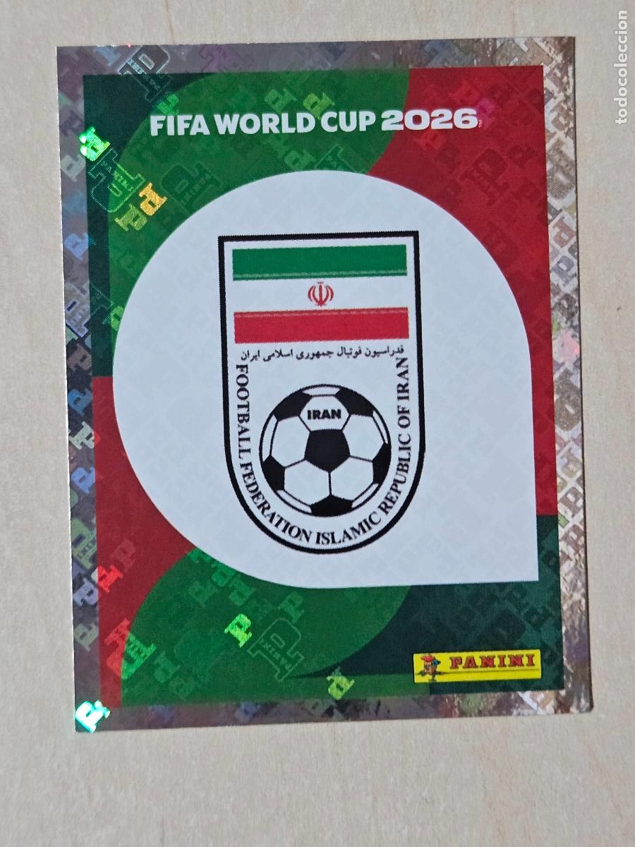 Cromos de f&uacute;tbol: CROMO IRN1 IRN 1 ESCUDO IRAN - MUNDIAL FIFA WORLD CUP 2026 STICKER PANINI SIN PEGAR