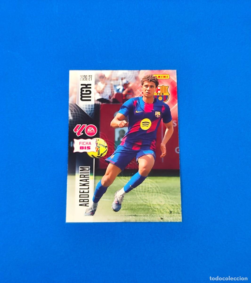 Cromos de f&uacute;tbol: Megacracks 2026 2027 / 26 27 Abdelkarim 90 Bis Barcelona Ficha Bis