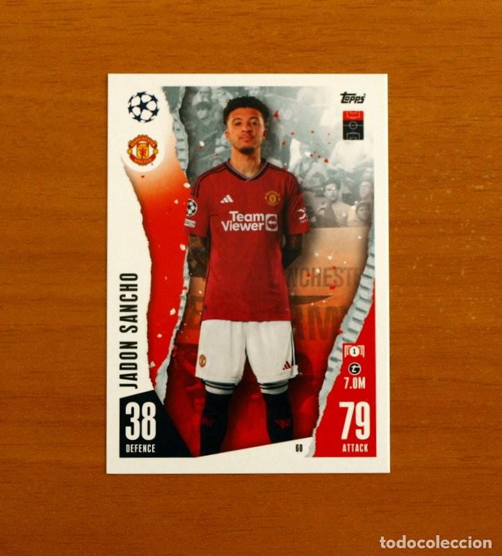 Cromos de f&uacute;tbol: Manchester United - N&ordm; 60 Jadon Sancho - Topps Match Attax Trading Card Game 2023-2024-23-24