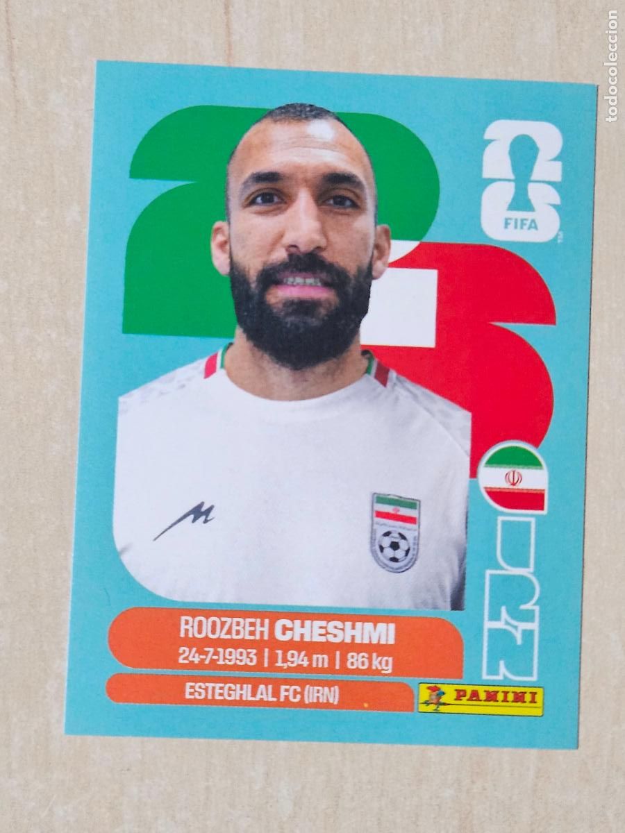 Cromos de f&uacute;tbol: CROMO IRN15 IRN 15 CHESHMI IRAN - MUNDIAL FIFA WORLD CUP 2026 STICKER PANINI SIN PEGAR
